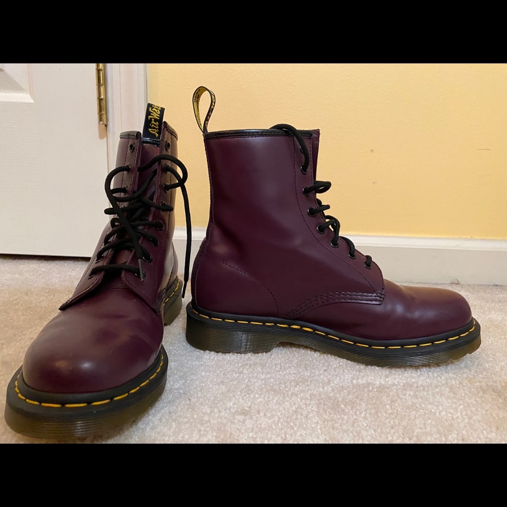 Dr. Martens Purple Leather Boots